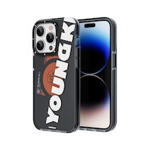 iPhone 14 Pro Uyumlu Kılıf Magsafe Şarj Özellikli Youngkit Binfen Serisi Yazı Temalı Kapak