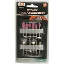 Hobi Mini Taş Zımpara ve Fırça Seti - 12 Parça