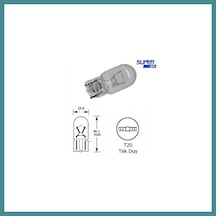 Bezos Super Light T20 Dipsiz Turuncu Park Ampulü Çift Duy Wy21 12v 21w 1 Adet Mac