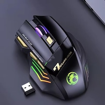 Kablosuz Oyuncu Mouse 3200 Dpı Ayarlanabilir Hassasiyet, Rgb 7 Renk Led Aydınlatma, Şarjlı, Ergonomik Tasarım, 2.4ghz Wireless Gaming Mouse Gw-x7