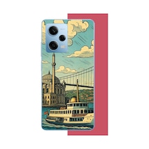 Redmi Note 12 Pro 5g Uyumlu İstanbul Baskılı Silikon Kılıf Renkli