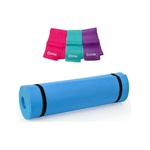 Spor Byfit 10 Mm Pilates Minderi Ve 3 Lü Pilates Band Seti - Mavi