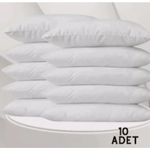 10'lu Pamuklu Beyaz Fermuarlı 50x70 Cm Iç Yastık Kılıfı 10 Adet