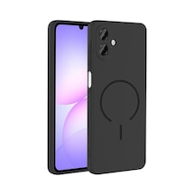 Zore Galaxy A07 Kılıf M-safe Şarj Özellikli Nvth Meta Kapak - Siyah