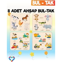 Montessori 8 Li Mega Bul Tak Seti 2 5 Yaş Ahşap Eğitici Oyuncak