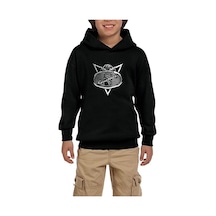 Zepplin Giyim Scorpions Come Black Siyah Çocuk Kapşonlu Sweatshirt Siyah