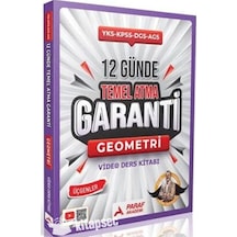 Kampanya Yks Kpss Dgs Ales 12 Günde Temel Atma Garanti Geometri Video Ders Kitabı Paraf Y