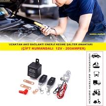 Akü Bağlantı Enerji Kesme Şalter Anahtarı 12v-200a -çift Kumanda