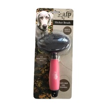 Afp 5813 Slicker Brush Ölü Tüy ve Kir için Köpek Fırçası Pembe