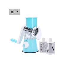 Monyee Mutfak Çok Amaçlı Elle Dönen Kıyma-sıyma Aleti: Patates Dilimleyici, Peynir Şeritleri, Sebze Kesici - Mavi Mavi