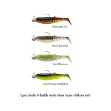Savage Gear Cannibal Shad 6.8 CM 3 Gr+5 Gr 1/0 Clear Water 4+4 Adet Silikon Seti