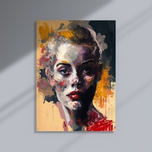 Yağlı Boyanın Zarif İfadesi: Kadın Portresi Kanvas Tablo - 35 X 50