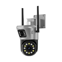 Full Hd 1080p Ip66 Wifi Akıllı Kamera Hareket Sensörlü I Nsan Takip Su Geçirmez 2+2mp Wifi İp Kamera