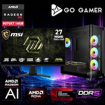 Go Gamer AE598DP R7-9700X 16 GB 512 GB SSD RX9070XT 16 GB 27" Free Dos Oem Paket Masaüstü Oyuncu Bilgisayarı