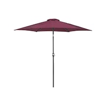 Varese 270 Cm Metal Ayaklı Bahçe Şemsiyesi, 360 Döner, Ayarlanabilir Kırmızı