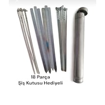 6 Adana Kebap Şişi, ,6 Ciğer Şişi,6 Adet Kuşbaşı,şiş Kabı Hediye