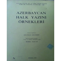 Azerbaycan Halk Yazını Örnekleri Ehliman Ahundov