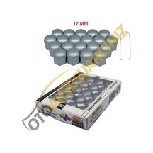 A Kalite Mefsa Bijon Kapağı Düz 17 Mm Gri 20 Li Set