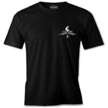 Yat Kulübü - Yatch Logo Siyah Erkek Tshirt