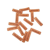 Aksesuar 10'lu Suni Deri Klasik Etiket 1x4 Cm 1