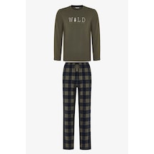 Penti Erkek Wild Attitude Ekoseli Pantolon Uzun Kollu Pijama Takımı Çok Renkli
