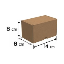 14x8x8- 100 Adet Kilitli E Ticaret Karton Kargo Kutusu