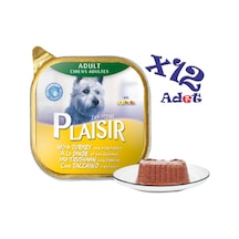Plaisir Hindi Etli Pate Konserve Yetişkin Köpek Maması 12 x 150 G