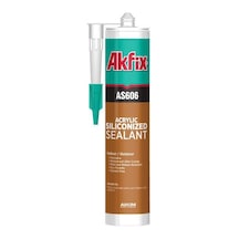 Akfix As606 Silikonize Mastik - Gri - 500 Gr