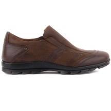 Fosco - Kahverengi Deri Erkek Günlük Ayakkabı-Kahverengi