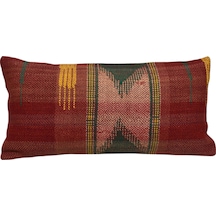 Zehra Abla Halı Yeni El Dokuma Dekoratif Lumbar Kilim Kırlent Yastık Kılıfı 6644 Çok Renkli