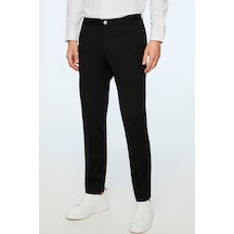 Morven Erkek Siyah Rayon Trend Düz Slim Fit Pantolon 26ms003038001 Siyah