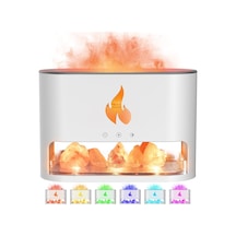 3d Alev Görünümlü Hava Nemlendirici Usb 250ml Himalaya Tuzlu Aroma Yayıcı Led Işıklı Hava Makinesi