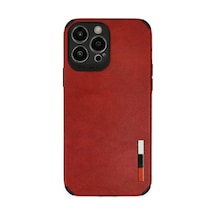 Newface - 460 - Apple iPhone Uyumlu 13 Pro Max Kılıf Loop Deri Silikon - Csmo-tex - - Kırmızı