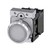 Siemens 3sb6163-0db60-1ba0 - 22mm Led'li Buton Metal Beyaz 24v Ac/dc