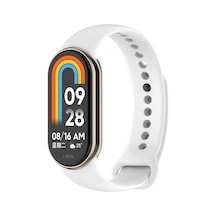 Xiaomi Mi Band 9 Uyumlu Klasik Kordon Silikon Strap Kayış Band-s - Beyaz - T33970