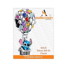 Stitch Yukarı Bak Ev Charm Asafaccessory Gümüş