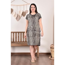 Dip Moda Kadın Cepli Büyük Beden Elbise Dpaysl59 - Bej Bej