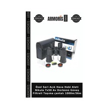 Özel Seri Açık Hava Hobi Aleti 7x50 Av Dürbünü Güneş Filtreli Taşıma Çantalı 1000m/56m Çok Renkli