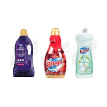Bingo Giysi Şampuanı 3 L + Soft Yumuşatıcı 1440 Ml + Bulaşık Deterjanı 650 Ml 3'lü Set Diğer