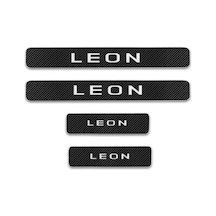 Seat Leon Carbon Fiber Kapı Eşiği Yazısı Sticker Boya Koruma (351751567)