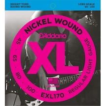 D'addario Exl170 Nickel Wound Bass. Light. 45-100. Long Scale 045
