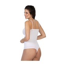 Beyaz Mı Emay 1927 İp Askıllı Ripli String Body Beyaz