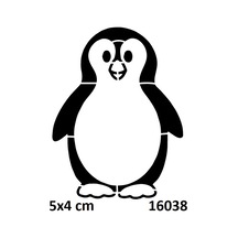 Airbrush Tattoo Sevimli Penguen Yapışkanlı Stencil Süsleme Ve Boyama Kalıbı