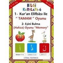 Bilgi Kartları 6 / Kur'An Elifbası ile Tamam Oyunu 90 Kart ...