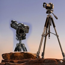 Coverzone Profesyonel Kamera Tripodu 360 Ent - Döner Kafa Hafif Ve Taşınabilir Karbon Çelik Ayaklı Fotoğraf Video Çekim Tripodu Dslr Aksiyon Kamera Uyumlu Vt-860s