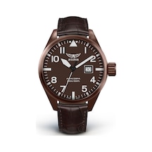 Airacobra V.1.22.8.151.4 Takvimli Kahverengi Deri Kordon 42 Mm Erkek Kol Saati 10 Atm Kahverengi - 860439461 Metalik
