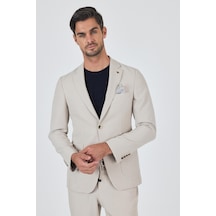 İmza Bej Mono Yaka Kendinden Desenli 2 Düğme Casual Esnek Slim Fit Takım Elbise 1001250174 Bej İmza Bej Mono Yaka Kendinden Desenli 2 Düğme Casual Esnek Slim Fit Takım Elbise 1001250174 Bej