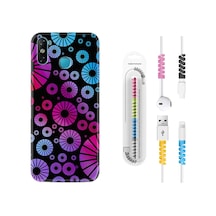 Infinix Smart 4 Kılıf Kablo Koruyuculu Daireler 1751