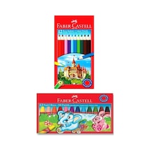 Faber Castell Kuru Boya 12 Li Tam Boy - Pastel Boya 12 Li - 2 Li Set 12renk