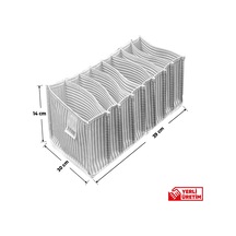 8 Gözlü Çekmece Ve Dolap Içi Akordiyon Düzenleyici Organizer L Beden Kumaş Beyaz 11 X 12 Tr Diğer